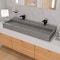 Alfi Brand 48" Solid Concrete Gray Matte Trough Sink for the Bathroom ABCO48TR - alternate 1